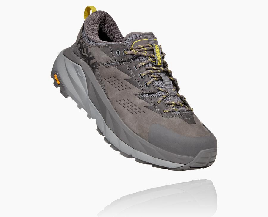 Tenis Trail Hoka One One Masculino Cinzentas - Kaha Baixo Gore-Tex - 685-TSBRHK